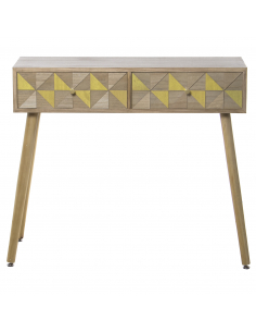 Consola madera dos cajones 2