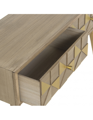 Consola madera dos cajones