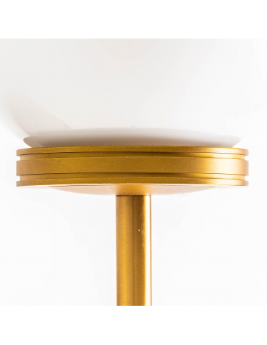 Aplique De Pared Bola Dorado y Blanco