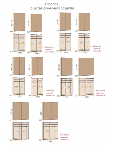 Armario 2 puertas correderas colgadas Armario 2 puertas correderas colgadas
