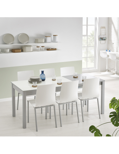 Mesa de Cocina Cristal Atenas Extensible