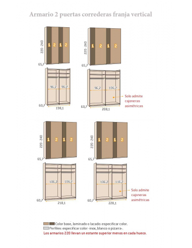 Armario 2 puertas correderas colgadas... Armario 2 puertas correderas colgadas...