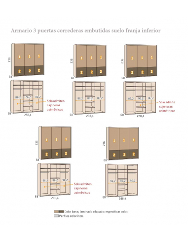 Armario 3 puertas correderas...