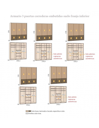 Armario 3 puertas correderas...