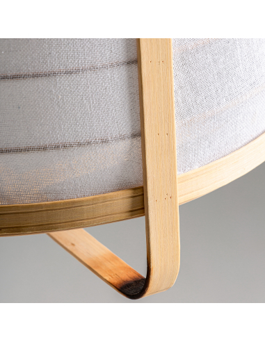 Lámpara De Techo Bambú y Hierro