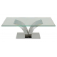 Mesa centro metal cristal 120x60x45 cm Mesa centro metal cristal 120x60x45 cm