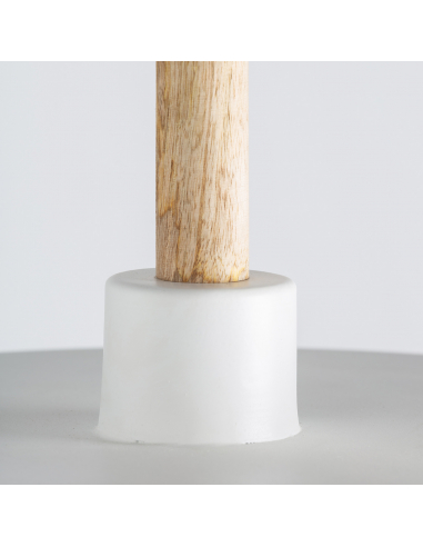 Lámpara De Techo Hierro y Madera Mango