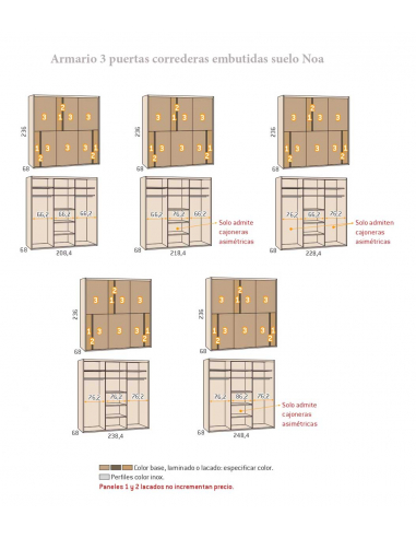 Armario 3 puertas correderas...