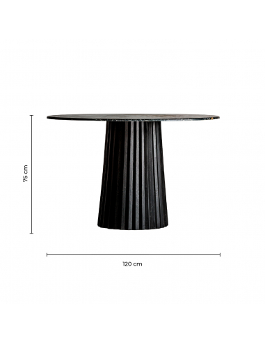 Mesa Comedor Plissé Negra