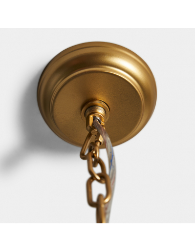 Lámpara De Techo Negro y Dorado