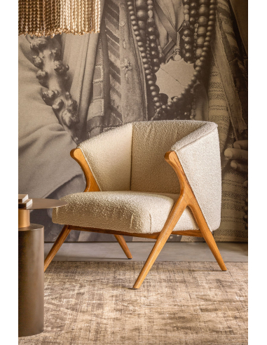 Sillón Prati Bouclé Blanco