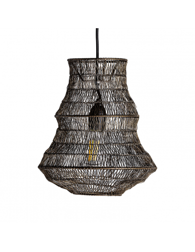 Lámpara De Techo Negra Artesanal