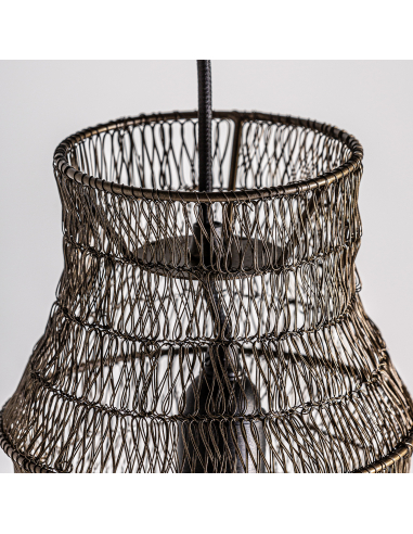 Lámpara De Techo Negra Artesanal