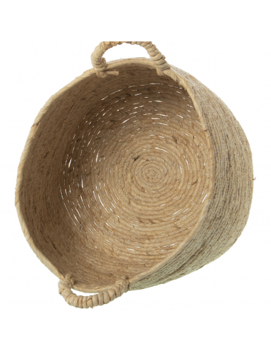 Set 2 cestos hojas de maíz natural Set 2 cestos hojas de maíz natural