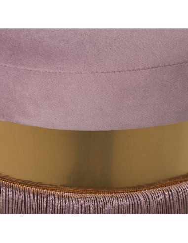 Puff en color rosa con flecos