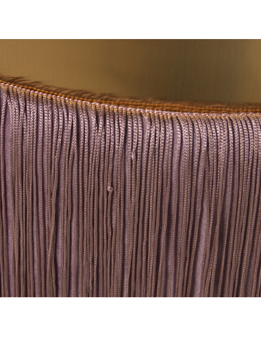 Puff en color rosa con flecos