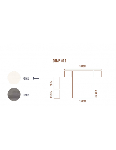 Composición dormitorio matrimonio...