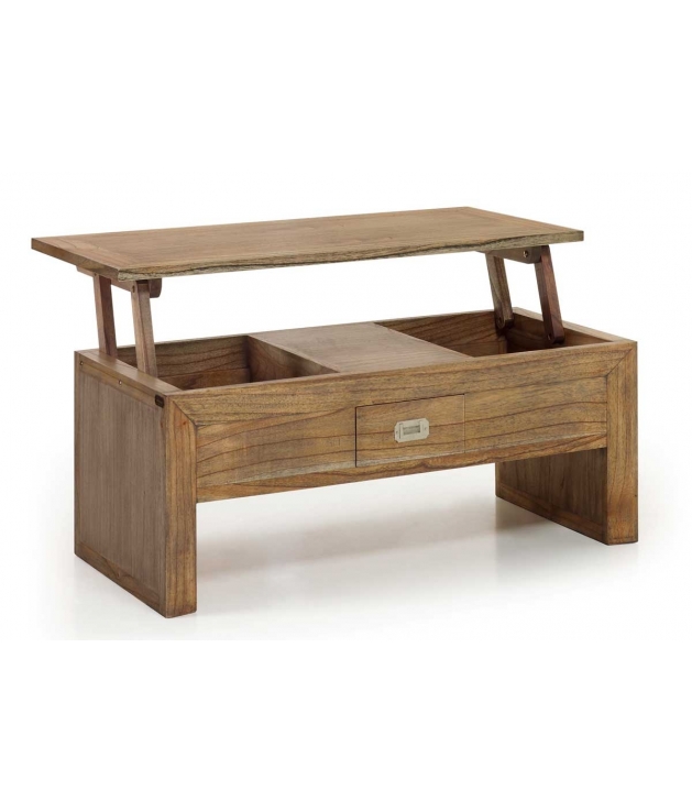 Mesa de centro elevable Merapi 2 cajones Mesa de centro elevable Merapi 2 cajones