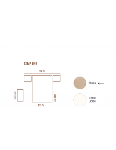 Composición dormitorio matrimonio...