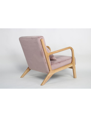 Sillón Risto terciopelo rosa pálido