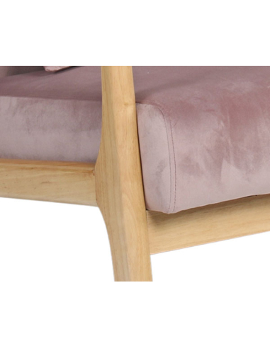 Sillón Risto terciopelo rosa pálido