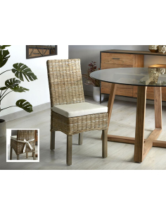 Silla delia Kubu grey y cojín