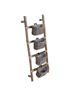 Escalera natural y macetero...