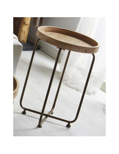Mesa auxilar madera y metal