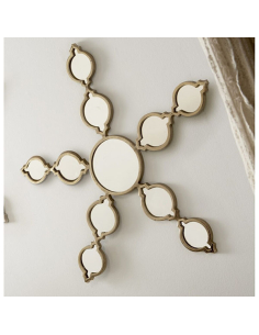 Espejo Dec Formas Dorado