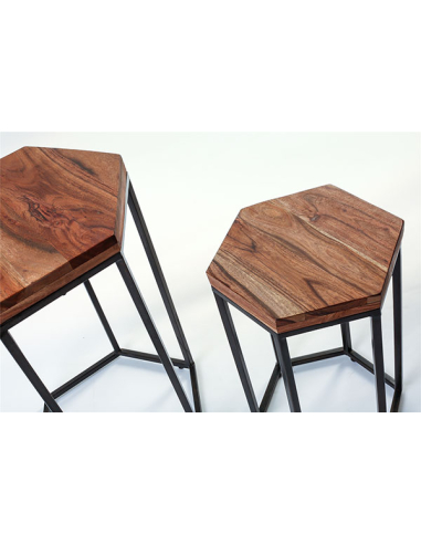 Set 3 mesas auxilares hexagonal...