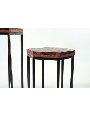 Set 3 mesas auxilares hexagonal...