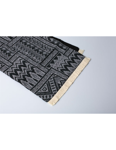 Camino estampado étnico griset flecos