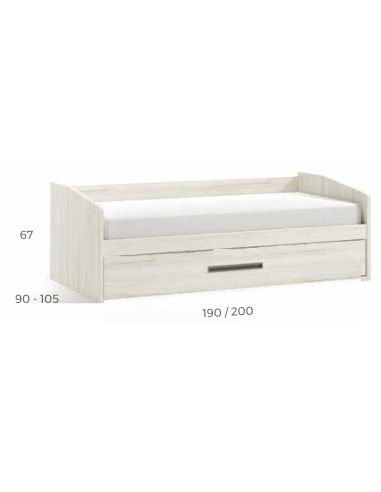 Nido bicolor con somier de arrastre