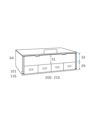 Compacto liso con nido oculto y...