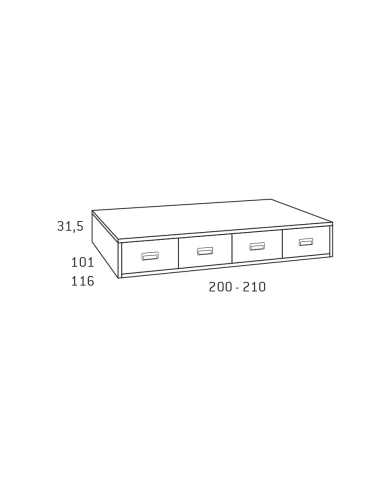 Compacto con módulo cuatro baúles