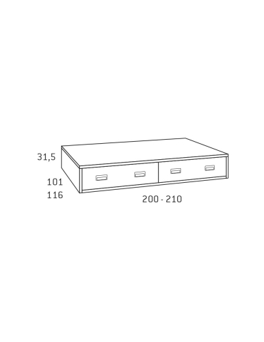 Compacto con módulo dos baúles
