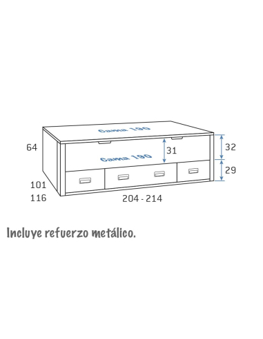 Compacto lowcost nido oculto con baúl...