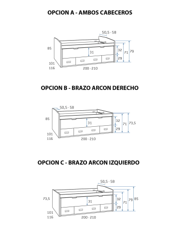 Compacto nido oculto ruedas baúl y...
