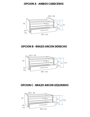 Compacto con nido y somier arrastre