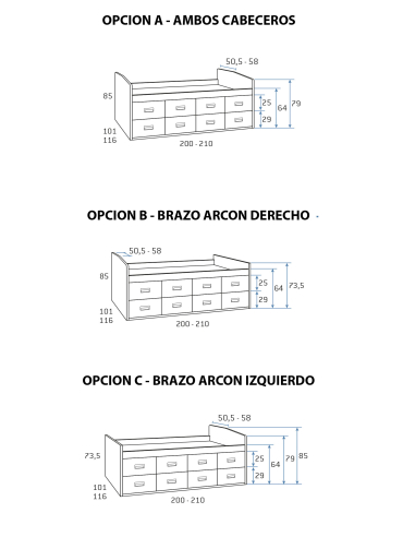 Compacto con ocho contenedores