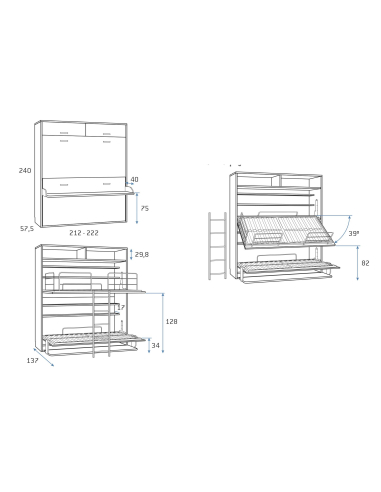 Cama abatible horizontal doble... Cama abatible horizontal doble...