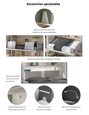 Cama abatible horizontal doble con... Cama abatible horizontal doble con...