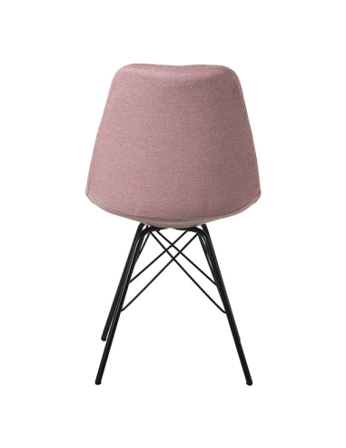 Set dos sillas tela rosa patas metal... Set dos sillas tela rosa patas metal...