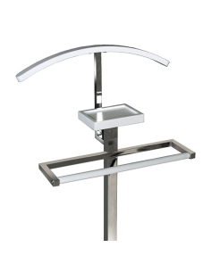 Galán metal y madera blanco 2