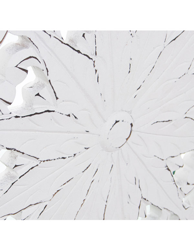 Retablo madera redondo calado blanco