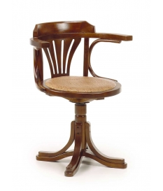 Silla comedor con brazos Star asiento rattan y giratoria