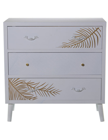 Cómoda madera tres cajones blanco...