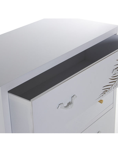 Cómoda madera tres cajones blanco...