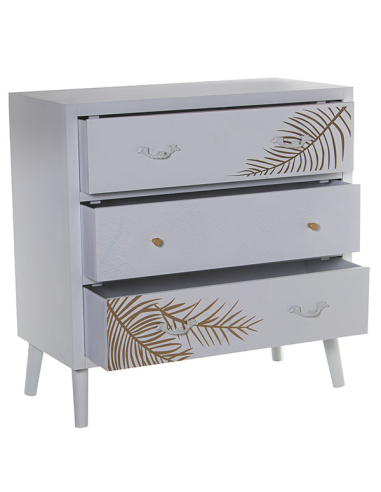 Cómoda madera tres cajones blanco...