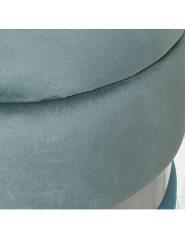 Puff almacenaje terciopelo verde agua...